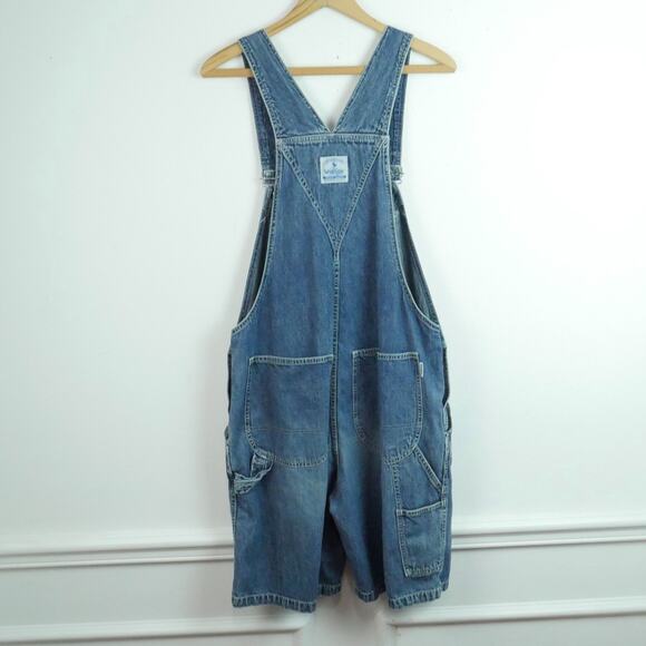 Lady Wrangler Medium Overall Shorts Shortalls Denim Bibs Carpenter Blue Bell - Picture 6 of 10